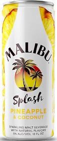 Malibu Splash - Pineapple & Coconut Sparkling Cocktail (4 pack 12oz cans) (4 pack 12oz cans)